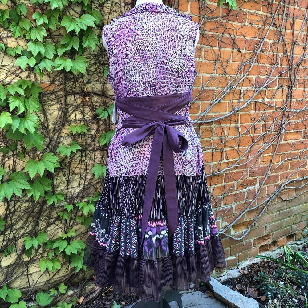 Large EMBODY Dress Upcycled Flared Boho Purple